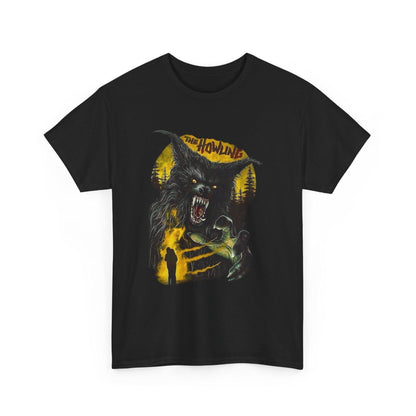 The Howling Tee, Werewolf T-Shirt, Horror Movie Shirt, Scary Wolf Graphic Top, Halloween Apparel