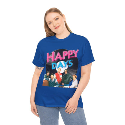 Happy Days T-Shirt, Graphic Tee, Positive Vibes Shirt, Retro Style Top, Vintage Inspired Clothing, Casual Unisex Tee