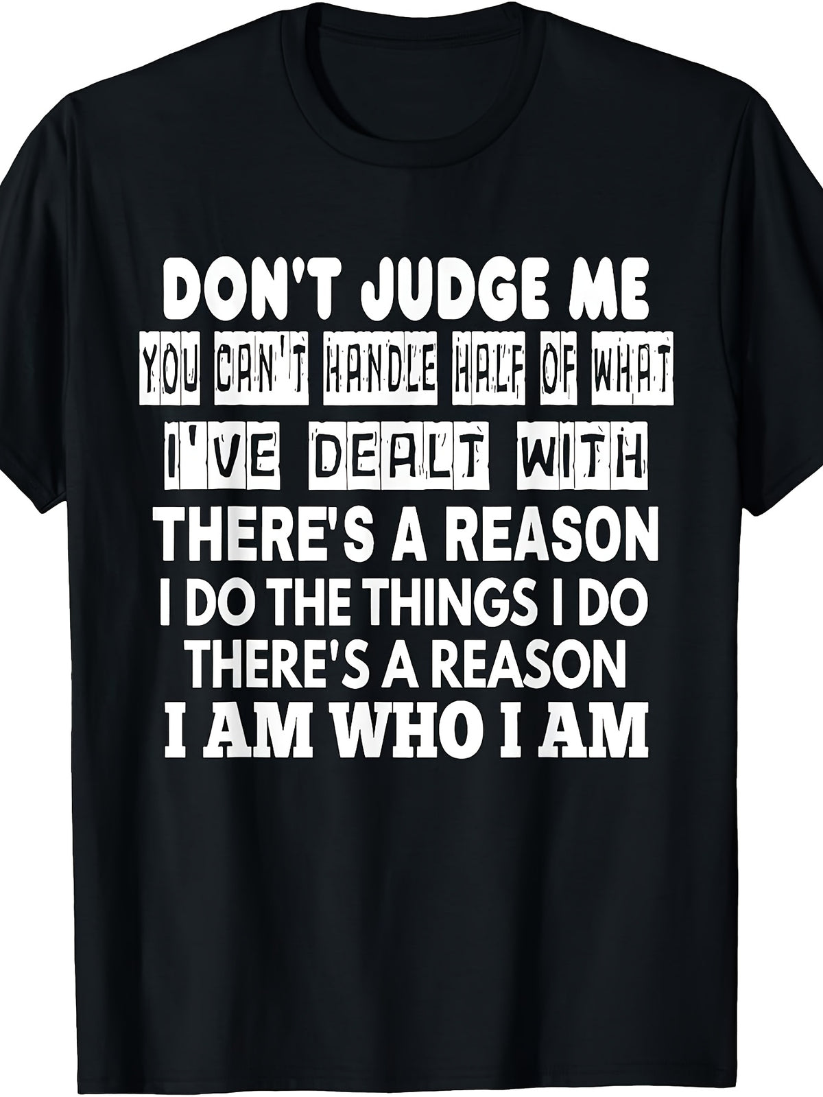 Men'S And Women'S T-Shirt, Bold Text Graphic Tee, Don'T Judge Me Quote Design, Casual Daily Wear, Summer Spring Fall Season