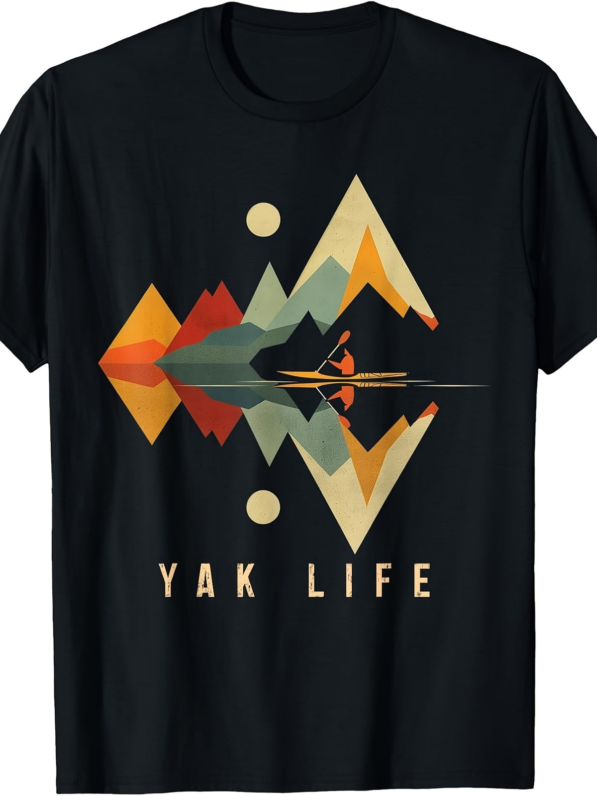 Vintage Retro Mountains Canoe Kayak T-Shirt